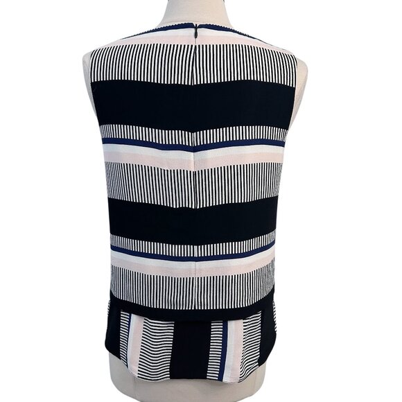 KATE SPADE Bay Stripe double Layered Tank Top Large - Picture 2 of 10